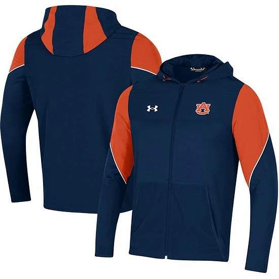 Men's Under Armour Navy Auburn Tigers 2021 Sideline Warm-Up Full-Zip Hoodie 2 Men's Under Armour Navy Auburn Tigers 2021 Sideline Warm-Up Full-Zip Hoodie - Image 2