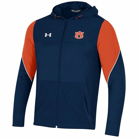 Men's Under Armour Navy Auburn Tigers 2021 Sideline Warm-Up Full-Zip Hoodie 3 Men's Under Armour Navy Auburn Tigers 2021 Sideline Warm-Up Full-Zip Hoodie - Image 3