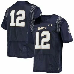 Men's Under Armour #12 Navy Navy Midshipmen Team Premier Football Jersey