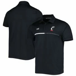 Men's Under Armour Black Cincinnati Bearcats Title Polo
