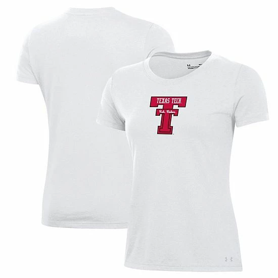 Women's Under Armour White Texas Tech Red Raiders Throwback T-Shirt 2 Women's Under Armour White Texas Tech Red Raiders Throwback T-Shirt - Image 2