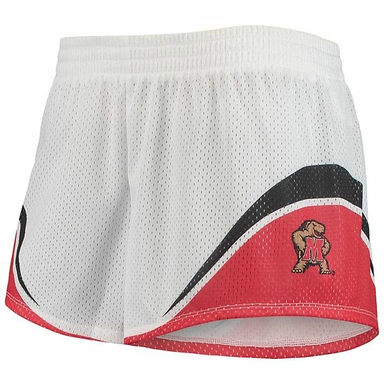 Women's Under Armour White/Red Maryland Terrapins Mesh Shorts 3 Women's Under Armour White/Red Maryland Terrapins Mesh Shorts - Image 3