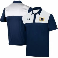 Men's Under Armour Navy/White Notre Dame Fighting Irish 2021 Shamrock Series Performance Polo
