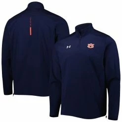 Men's Under Armour Navy Auburn Tigers Motivate 2.0 Quarter-Zip Performance Jacket