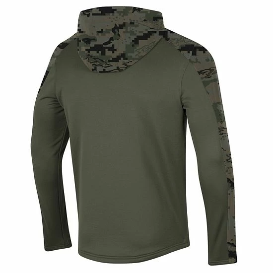 Men's Under Armour Olive Wisconsin Badgers Freedom Quarter-Zip Pullover Hoodie 4 Men's Under Armour Olive Wisconsin Badgers Freedom Quarter-Zip Pullover Hoodie - Image 4