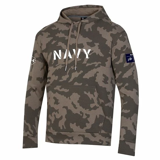Men's Under Armour Camo Navy Midshipmen Military Appreciation Pullover Hoodie 2 Men's Under Armour Camo Navy Midshipmen Military Appreciation Pullover Hoodie - Image 2