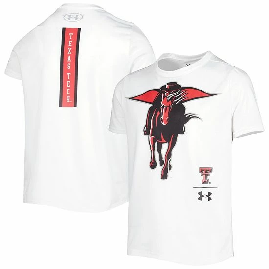 Youth Under Armour White Texas Tech Red Raiders Oversized Logo Tech T-Shirt 1 Youth Under Armour White Texas Tech Red Raiders Oversized Logo Tech T-Shirt