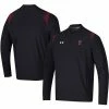 Men's Under Armour Black Texas Tech Red Raiders 2021 Sideline Motivate Quarter-Zip Jacket