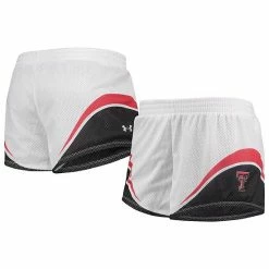 Women's Under Armour White/Black Texas Tech Red Raiders Mesh Shorts