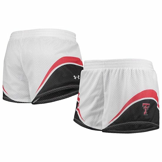 Women's Under Armour White/Black Texas Tech Red Raiders Mesh Shorts 2 Women's Under Armour White/Black Texas Tech Red Raiders Mesh Shorts - Image 2