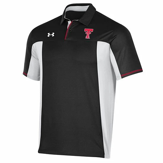 Men's Under Armour Black Texas Tech Red Raiders Throwback Special Game Polo 3 Men's Under Armour Black Texas Tech Red Raiders Throwback Special Game Polo - Image 3