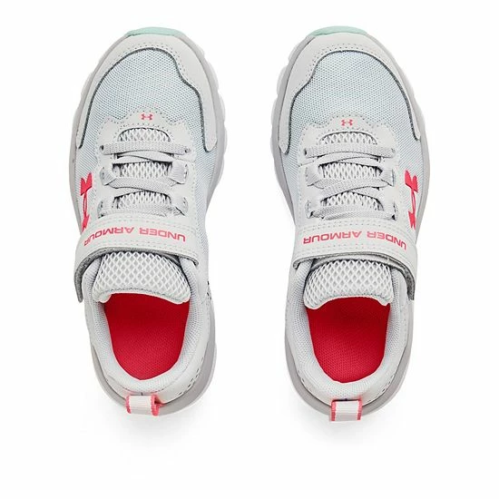 Under Armour Assert 9 Preschool Kids' Running Shoes Gray White Lilac 4 Under Armour Assert 9 Preschool Kids' Running Shoes Gray White Lilac - Image 4