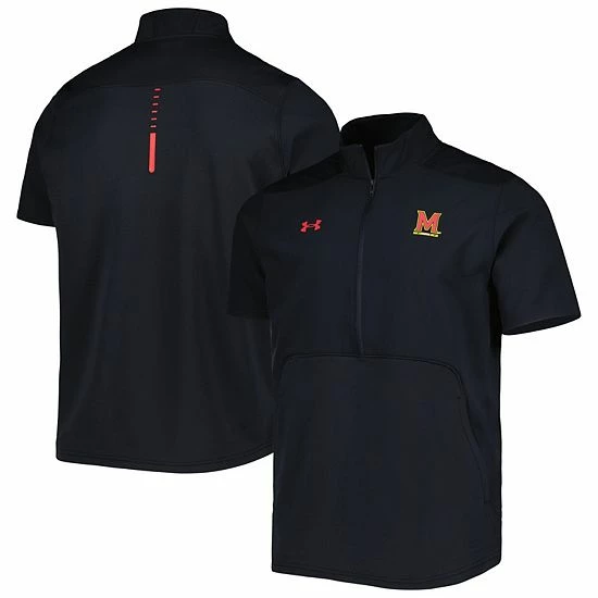 Men's Under Armour Black Maryland Terrapins Motivate 2.0 Half-Zip Jacket 2 Men's Under Armour Black Maryland Terrapins Motivate 2.0 Half-Zip Jacket - Image 2