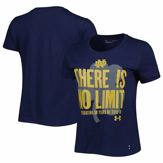 Women's Under Armour Navy Notre Dame Fighting Irish Title IX No Limit T-Shirt 1 Women's Under Armour Navy Notre Dame Fighting Irish Title IX No Limit T-Shirt