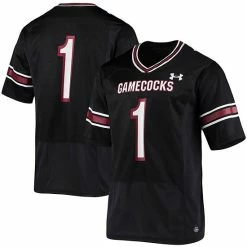 Men's Under Armour #1 Black South Carolina Gamecocks Logo Replica Football Jersey