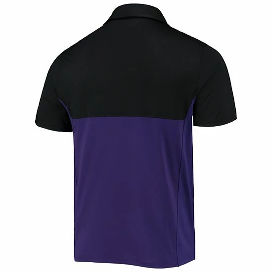 Men's Under Armour Black/Purple Northwestern Wildcats 2022 Blocked Coaches Performance Polo 4 Men's Under Armour Black/Purple Northwestern Wildcats 2022 Blocked Coaches Performance Polo - Image 4