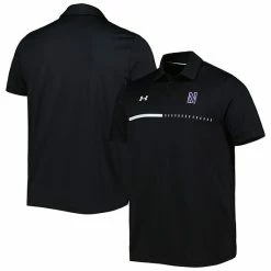 Men's Under Armour Black Northwestern Wildcats Title Performance Polo