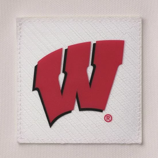 Men's Under Armour White Wisconsin Badgers Sideline Recruit Performance Polo 5 Men's Under Armour White Wisconsin Badgers Sideline Recruit Performance Polo - Image 5