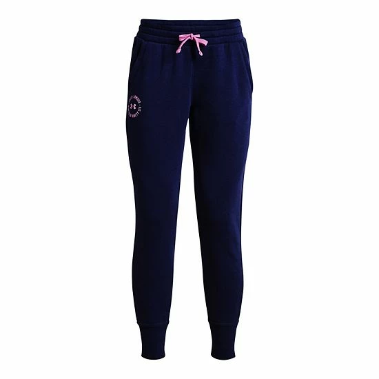 Women's Under Armour Rival Fleece Crest Joggers Midnight Navy 5 Women's Under Armour Rival Fleece Crest Joggers Midnight Navy - Image 5