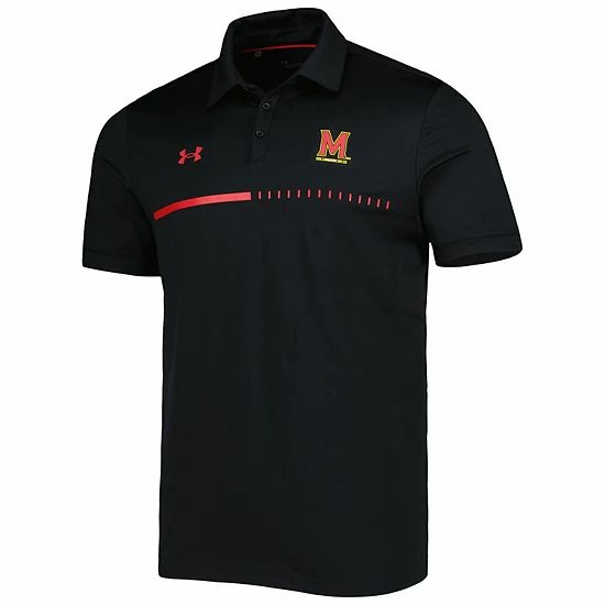 Men's Under Armour Black Maryland Terrapins Title Performance Polo 3 Men's Under Armour Black Maryland Terrapins Title Performance Polo - Image 3