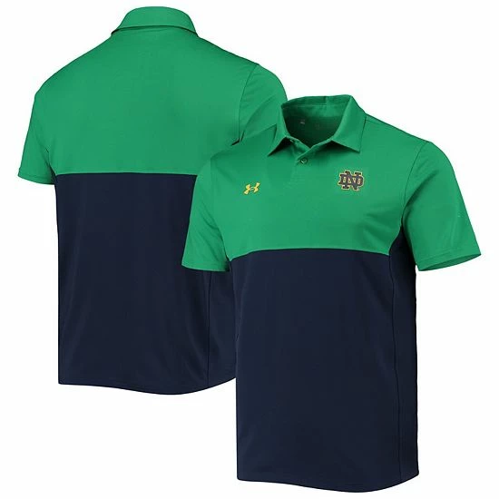 Men's Under Armour Green/Navy Notre Dame Fighting Irish 2022 Blocked Coaches Performance Polo 1 Men's Under Armour Green/Navy Notre Dame Fighting Irish 2022 Blocked Coaches Performance Polo