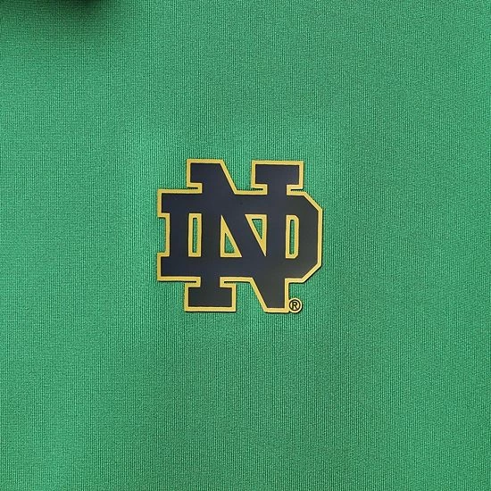 Men's Under Armour Green/Navy Notre Dame Fighting Irish 2022 Blocked Coaches Performance Polo 5 Men's Under Armour Green/Navy Notre Dame Fighting Irish 2022 Blocked Coaches Performance Polo - Image 5