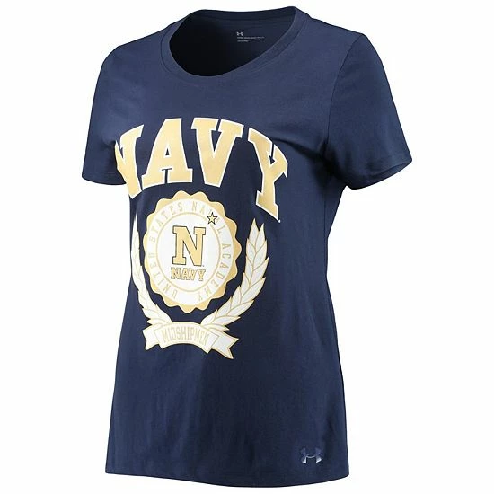 Women's Under Armour Navy Navy Midshipmen T-Shirt 2 Women's Under Armour Navy Navy Midshipmen T-Shirt - Image 2
