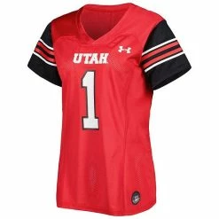 Women's Under Armour #1 Red Utah Utes Replica Football Jersey 6 Women's Under Armour #1 Red Utah Utes Replica Football Jersey -Under Armour SHOP unnamed file 11631