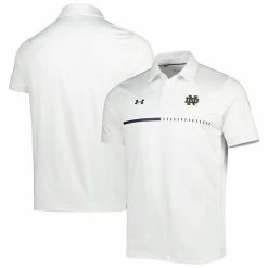 Men's Under Armour White Notre Dame Fighting Irish Title Performance Polo