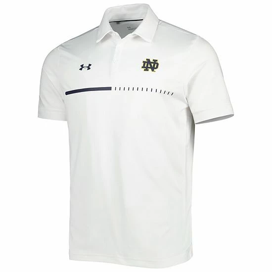 Men's Under Armour White Notre Dame Fighting Irish Title Performance Polo 3 Men's Under Armour White Notre Dame Fighting Irish Title Performance Polo - Image 3