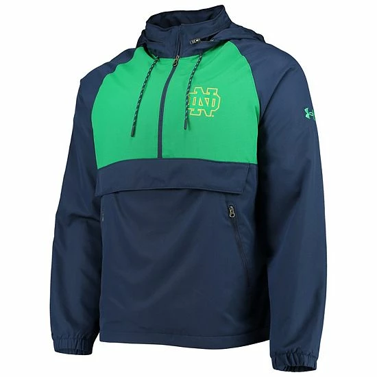Men's Under Armour Navy Notre Dame Fighting Irish Gameday Anorak Performance Half-Zip Jacket 3 Men's Under Armour Navy Notre Dame Fighting Irish Gameday Anorak Performance Half-Zip Jacket - Image 3