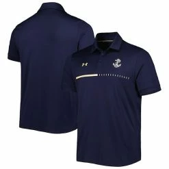 Men's Under Armour Navy Navy Midshipmen Title Performance Polo