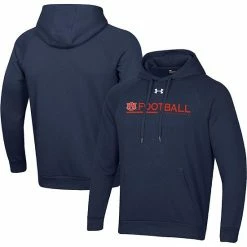 Men's Under Armour Navy Auburn Tigers Sideline Football All Day Raglan Pullover Hoodie