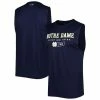 Men's Under Armour Navy Notre Dame Fighting Irish Logo Lockup Tech Sleeveless T-Shirt