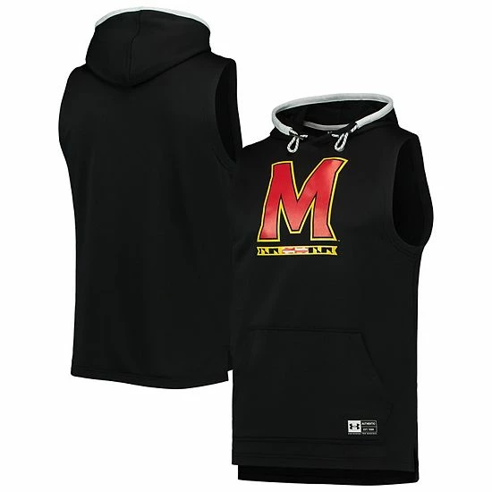 Men's Under Armour Black Maryland Terrapins Game Day Tech Sleeveless Hoodie 1 Men's Under Armour Black Maryland Terrapins Game Day Tech Sleeveless Hoodie