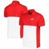 Men's Under Armour Red/White Utah Utes Green Blocked Polo Performance Polo