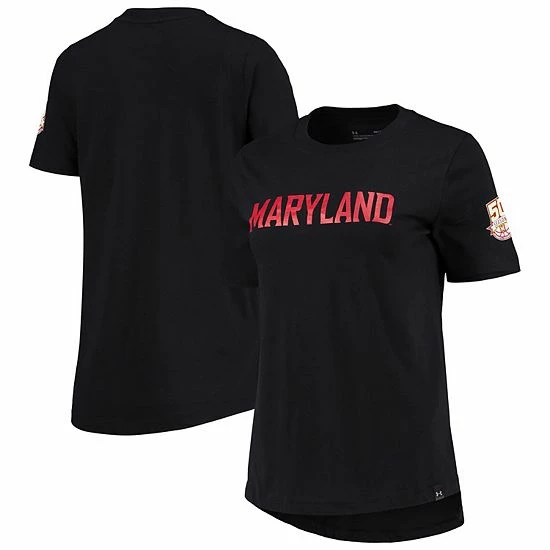 Women's Under Armour Black Maryland Terrapins 50th Season Basketball T-Shirt 2 Women's Under Armour Black Maryland Terrapins 50th Season Basketball T-Shirt - Image 2