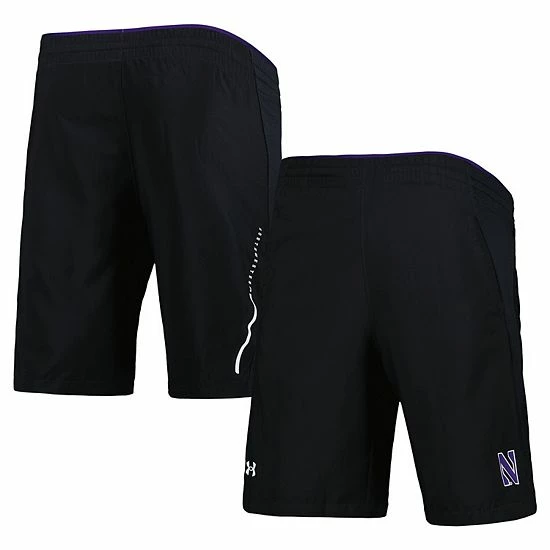 Men's Under Armour Black Northwestern Wildcats Woven Shorts 1 Men's Under Armour Black Northwestern Wildcats Woven Shorts
