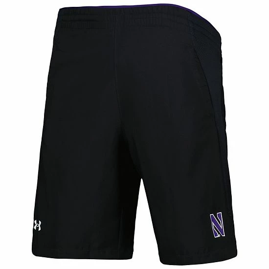 Men's Under Armour Black Northwestern Wildcats Woven Shorts 3 Men's Under Armour Black Northwestern Wildcats Woven Shorts - Image 3