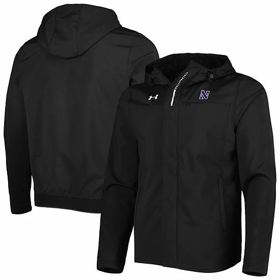 Men's Under Armour Black Northwestern Wildcats Swoven Performance Full-Zip Jacket 2 Men's Under Armour Black Northwestern Wildcats Swoven Performance Full-Zip Jacket - Image 2