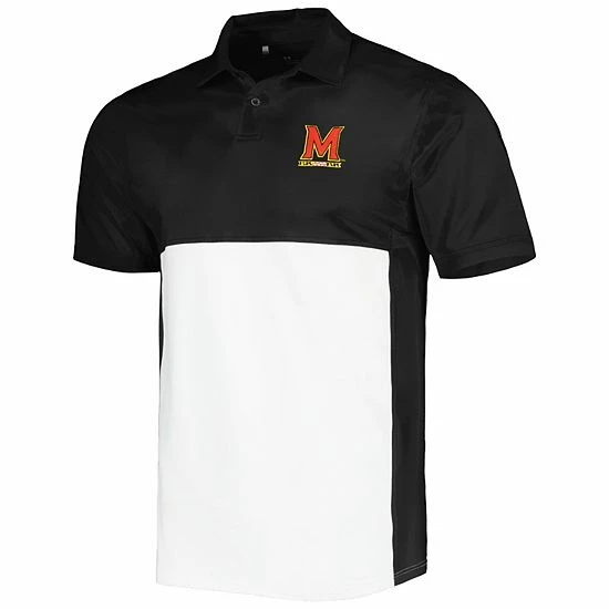 Men's Under Armour Black/White Maryland Terrapins Green Blocked Polo Performance Polo 3 Men's Under Armour Black/White Maryland Terrapins Green Blocked Polo Performance Polo - Image 3