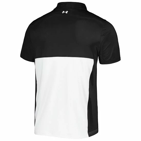 Men's Under Armour Black/White Maryland Terrapins Green Blocked Polo Performance Polo 4 Men's Under Armour Black/White Maryland Terrapins Green Blocked Polo Performance Polo - Image 4