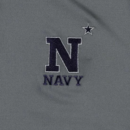 Men's Under Armour Gray/White Navy Midshipmen Green Blocked Polo Performance Polo 5 Men's Under Armour Gray/White Navy Midshipmen Green Blocked Polo Performance Polo - Image 5