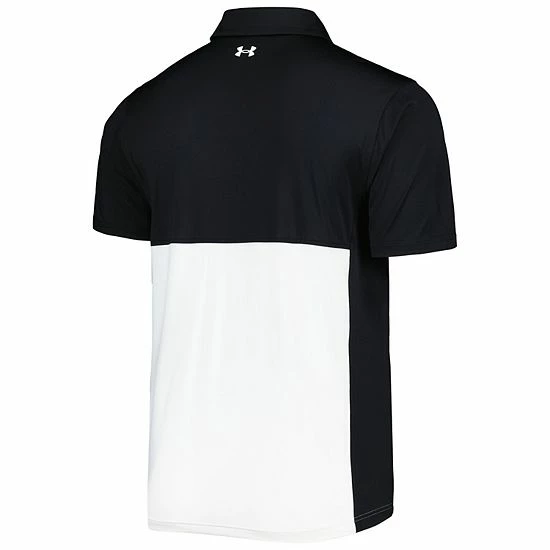 Men's Under Armour Black/White Texas Tech Red Raiders Green Blocked Polo Performance Polo 4 Men's Under Armour Black/White Texas Tech Red Raiders Green Blocked Polo Performance Polo - Image 4