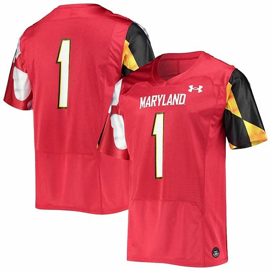 Men's Under Armour #1 Red Maryland Terrapins Replica Jersey 1 Men's Under Armour #1 Red Maryland Terrapins Replica Jersey