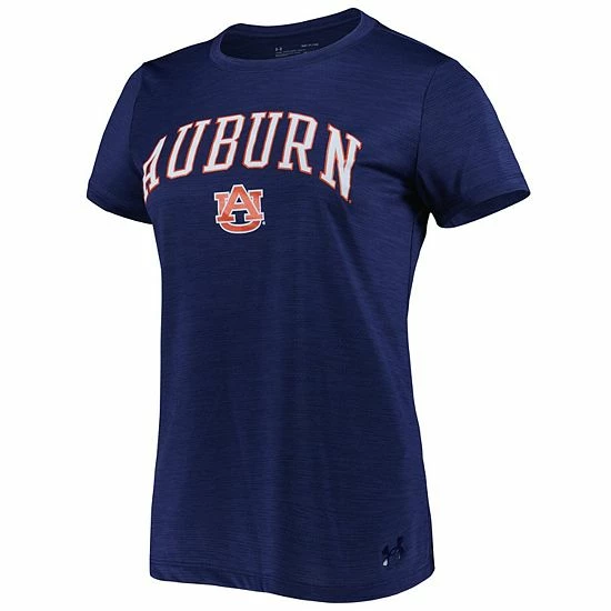 Women's Under Armour Heather Navy Auburn Tigers Vent Tech Arch Logo Performance T-Shirt 3 Women's Under Armour Heather Navy Auburn Tigers Vent Tech Arch Logo Performance T-Shirt - Image 3