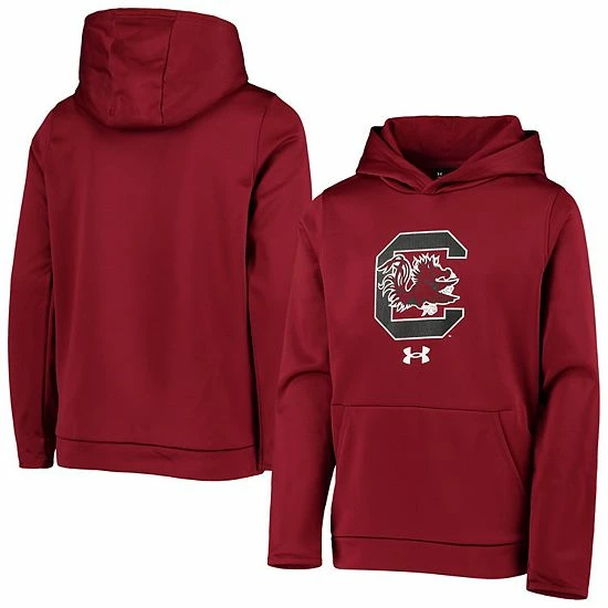 Youth Under Armour Garnet South Carolina Gamecocks Logo Pullover Hoodie 1 Youth Under Armour Garnet South Carolina Gamecocks Logo Pullover Hoodie