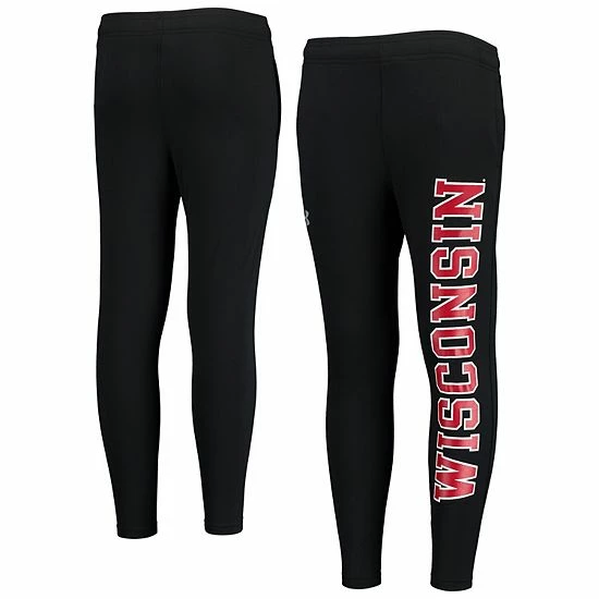 Youth Under Armour Black Wisconsin Badgers Brawler Pants 2 Youth Under Armour Black Wisconsin Badgers Brawler Pants - Image 2