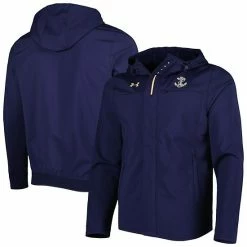 Men's Under Armour Navy Navy Midshipmen Swoven Performance Full-Zip Jacket