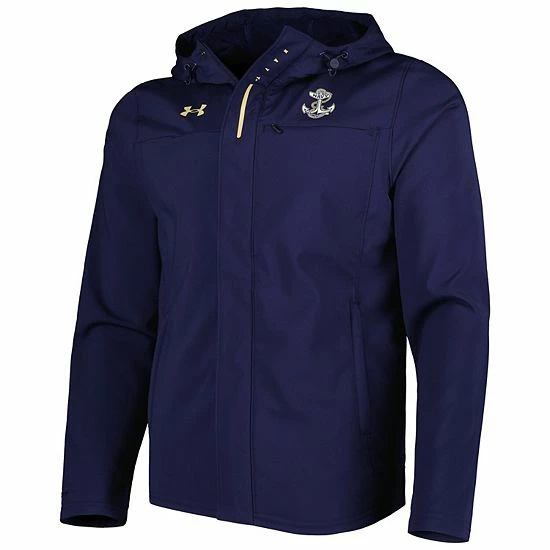 Men's Under Armour Navy Navy Midshipmen Swoven Performance Full-Zip Jacket 3 Men's Under Armour Navy Navy Midshipmen Swoven Performance Full-Zip Jacket - Image 3